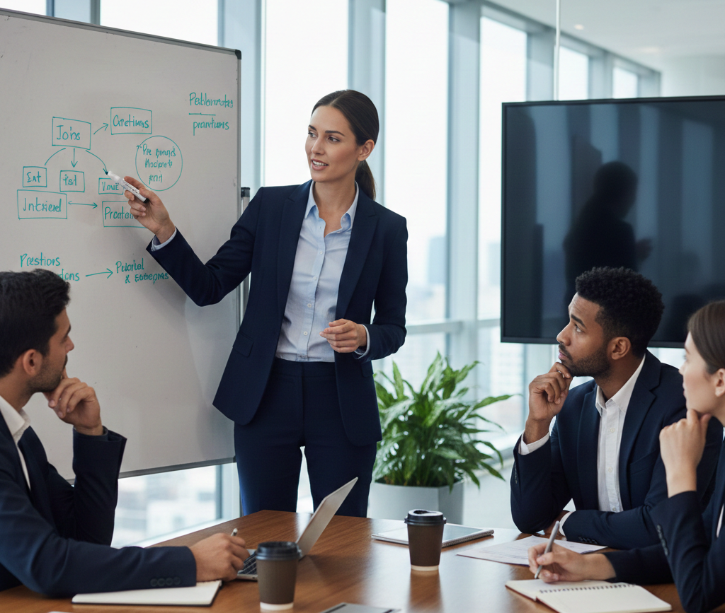 Team building and collaboration led by skilled managers