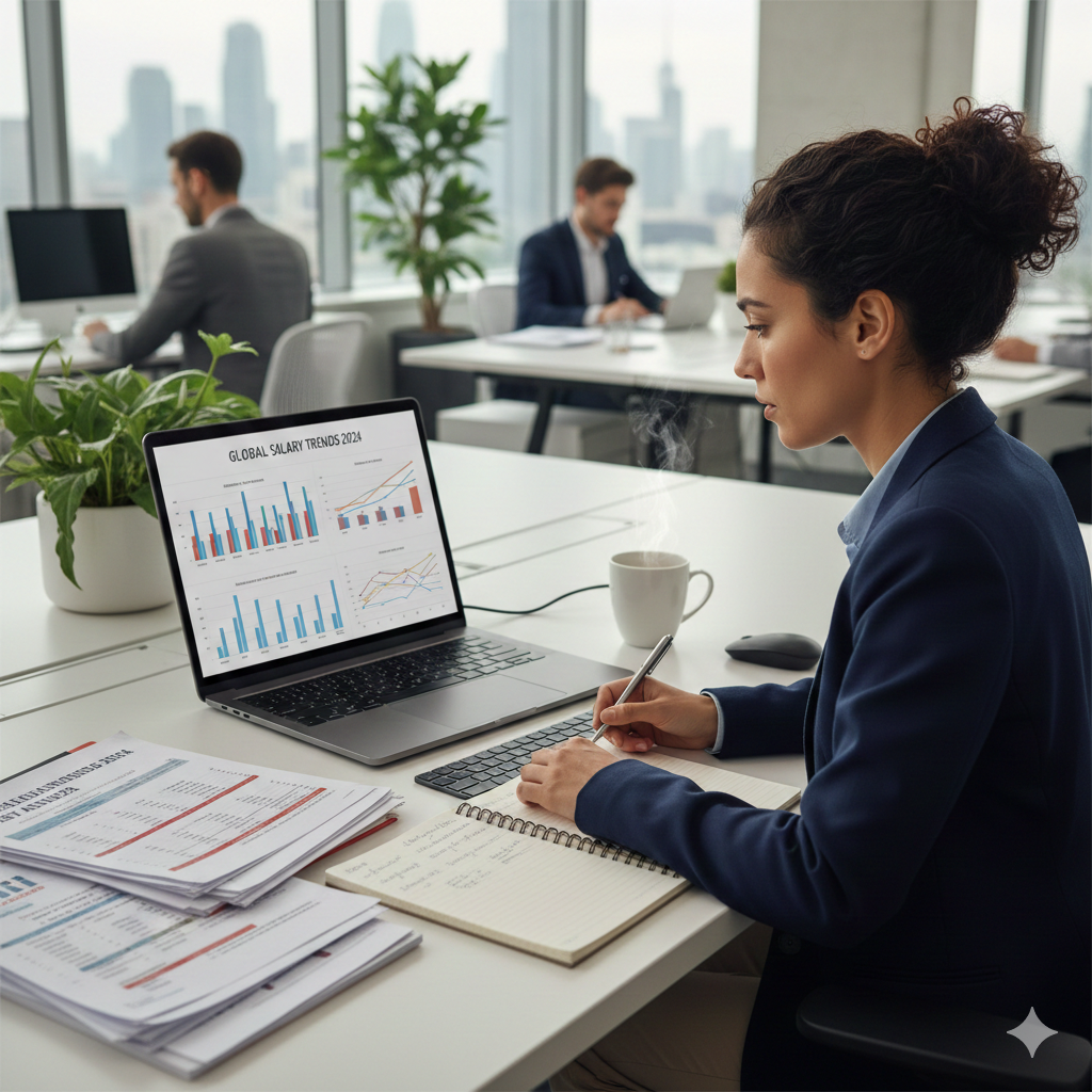 salary negotiation research using market data and salary charts