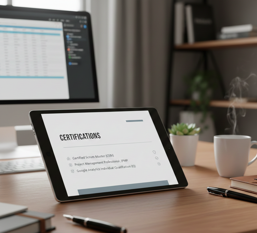 how to list professional certifications on a resume